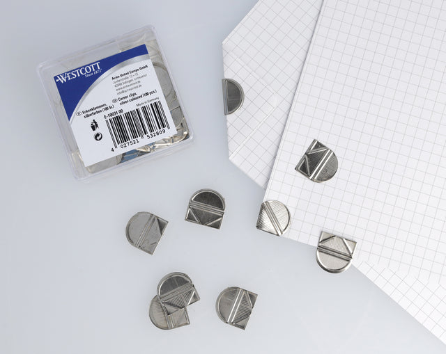 Westcott aluminium hoekclips zilverkleurig - 5