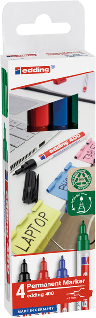 Viltstift edding 400 creatief rond 1mm, assorti