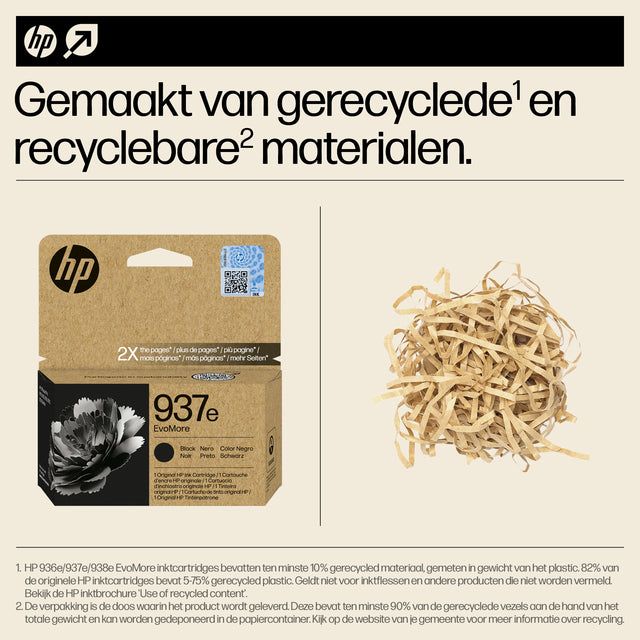 HP 937E Evomore Zwart Inktcartridge 4S6W9NE - 2