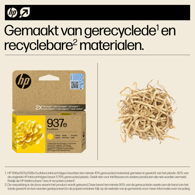 HP 937E Evomore Geel Inktcartridge 4S6W8NE - 2