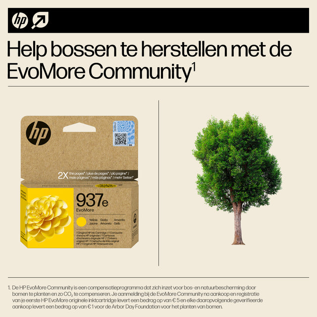 HP 937E Evomore Geel Inktcartridge 4S6W8NE - 3