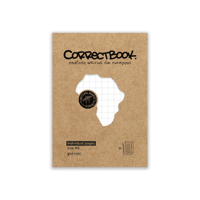 Correctbook A5 Ruit Uitwisbare Notitiepagina's 10x10mm (Set van 5) - 2