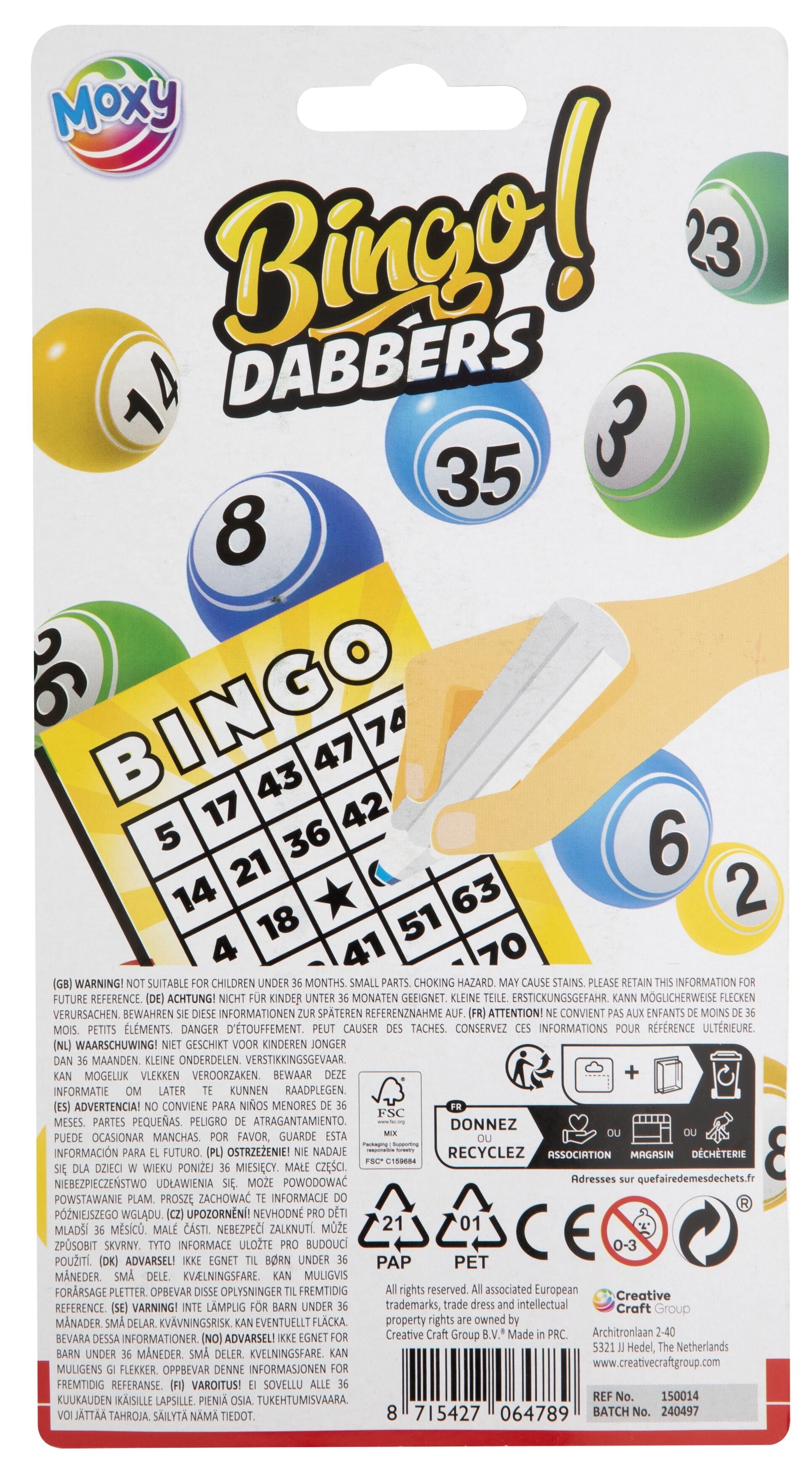 Bingo Dabbers Grifix 3 kleurrijke viltstiften - 2