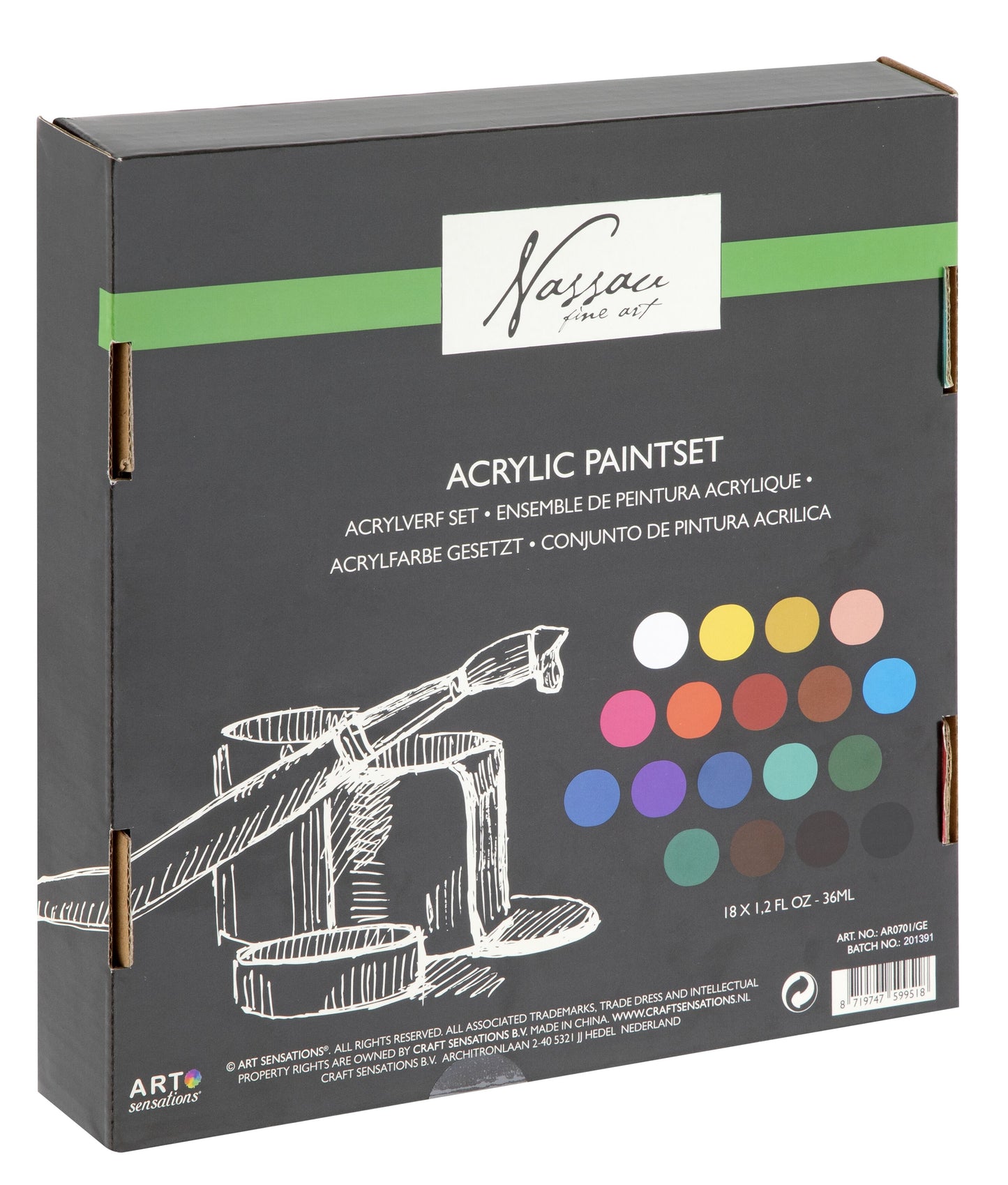 Acrylverf Nassau Fine Art doos 18 tubes van 36 ml - 2