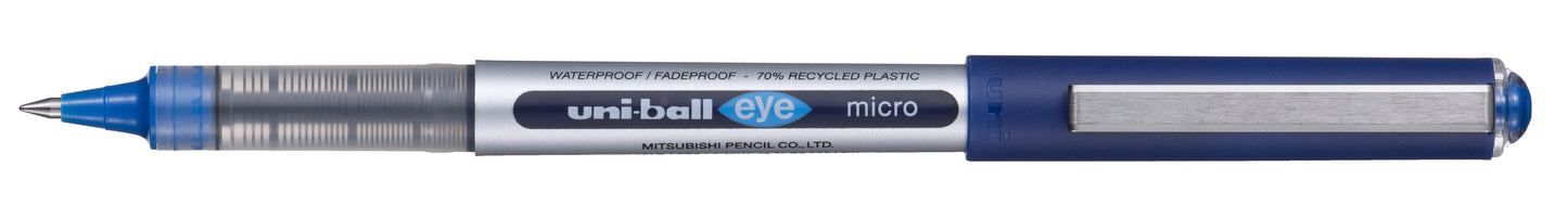 Rollerpen Uni-ball Eye Eco 150E F Blauw, Vloeibare Super Ink