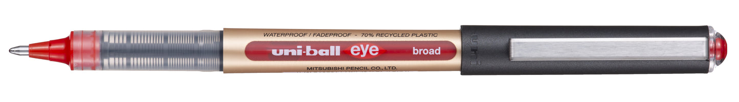 Rollerpen Uni-ball Eye Eco 150E B Rood, Water- en Lichtbestendige Inktt