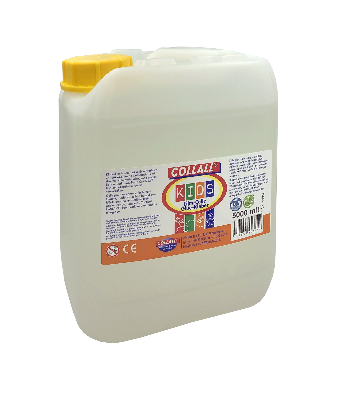 Collall kinderlijm 5 liter, waterbasis en uitwasbaar