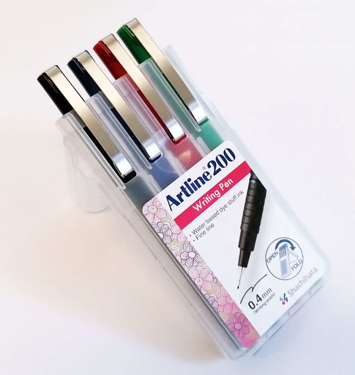 Artline 200 fineliner met metalen nylonpunt, 4 kleuren - 2