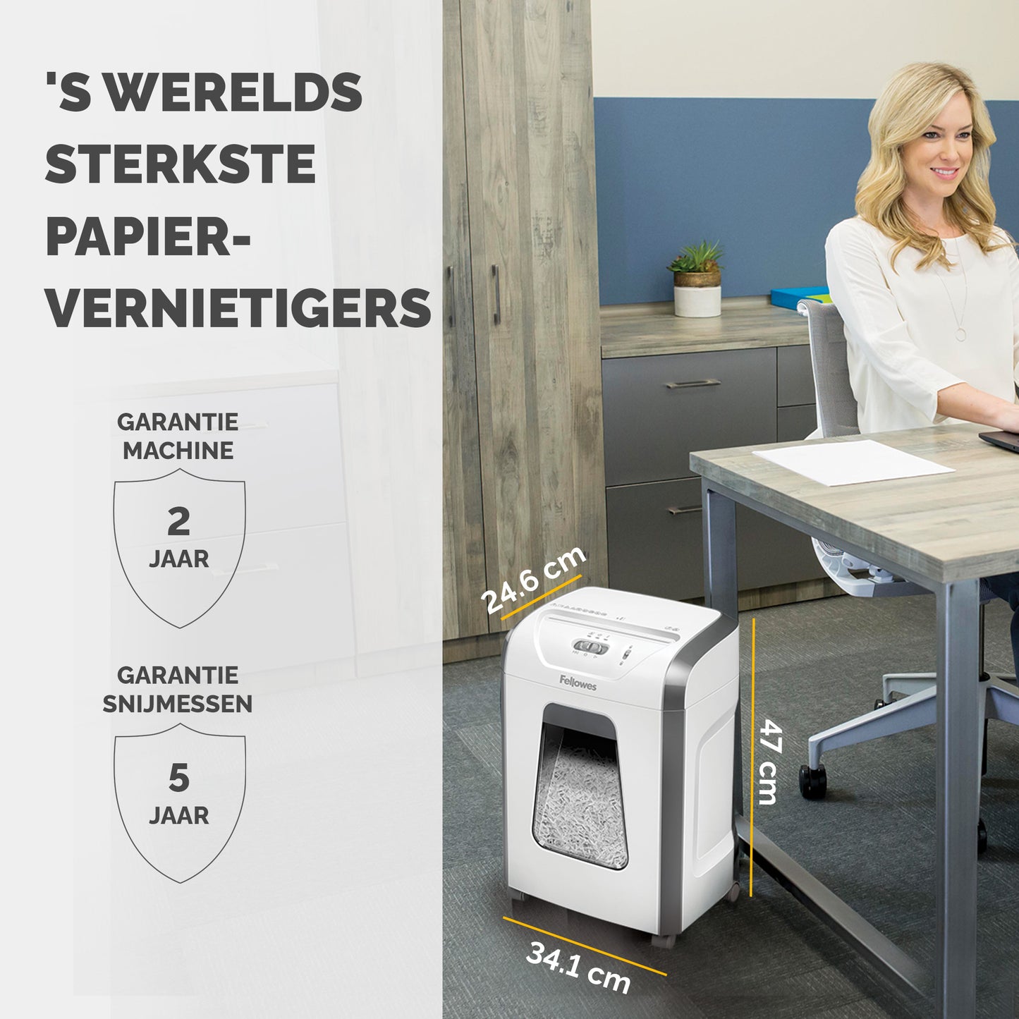 Fellowes 15C Papiervernietiger 4x40mm, 15 vel capaciteit - 7