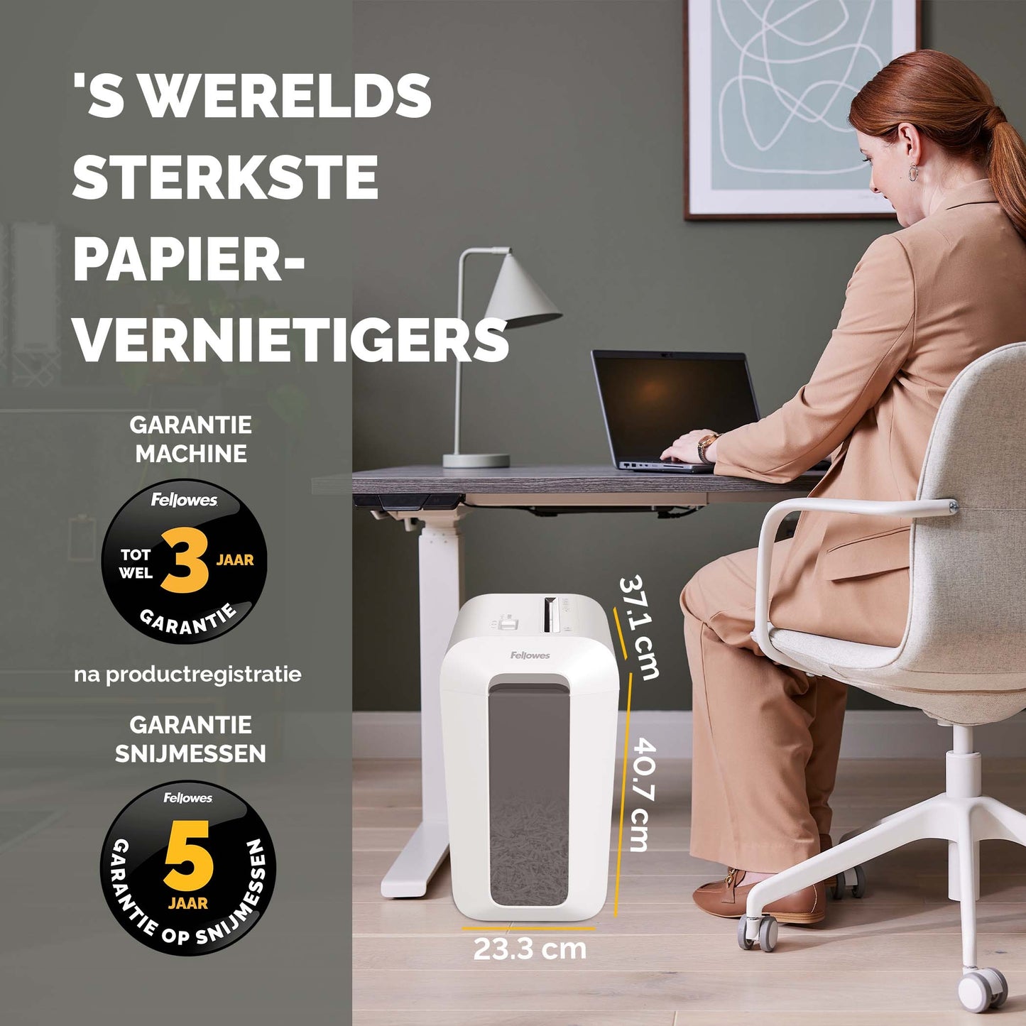 Papiervernietiger Fellowes LX65 4x40mm wit - 7