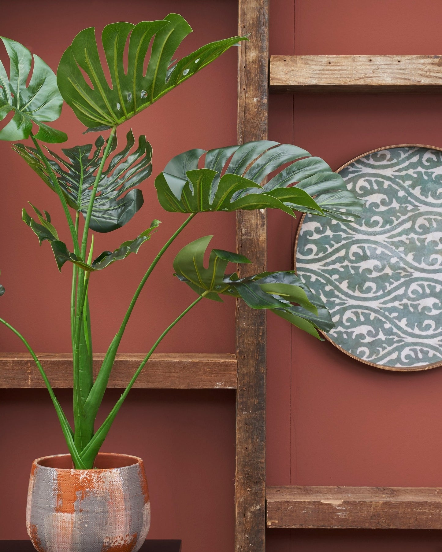 Kunstplant Mica Monstera in pot, circa 1 meter hoog - 6