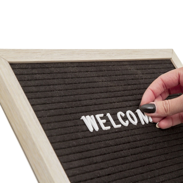 Letterbord Zwart 60 x 80 cm met Licht Houten Frame - 4