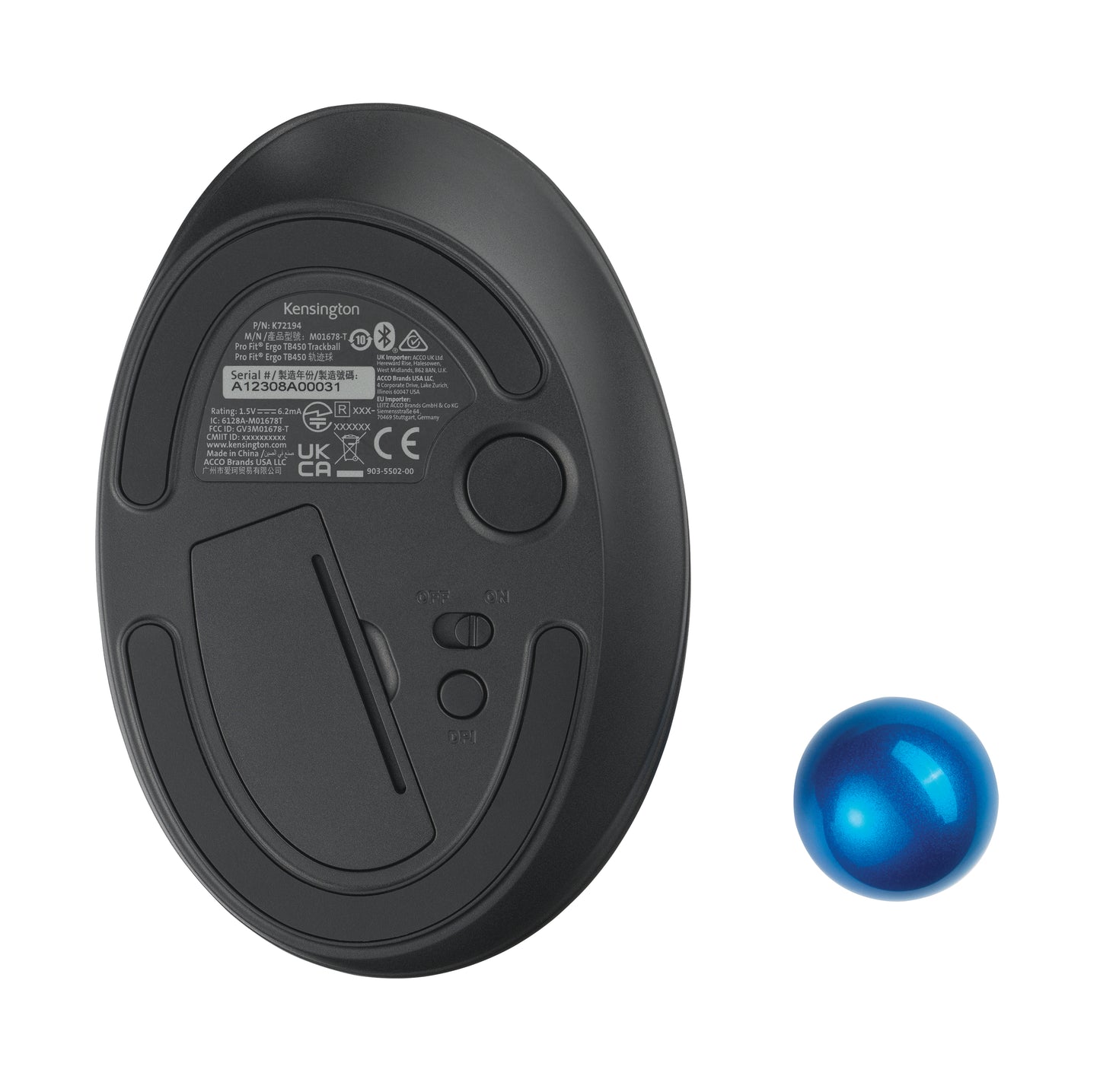EQ TB450 draadloze trackball met uitwerpknop - 6