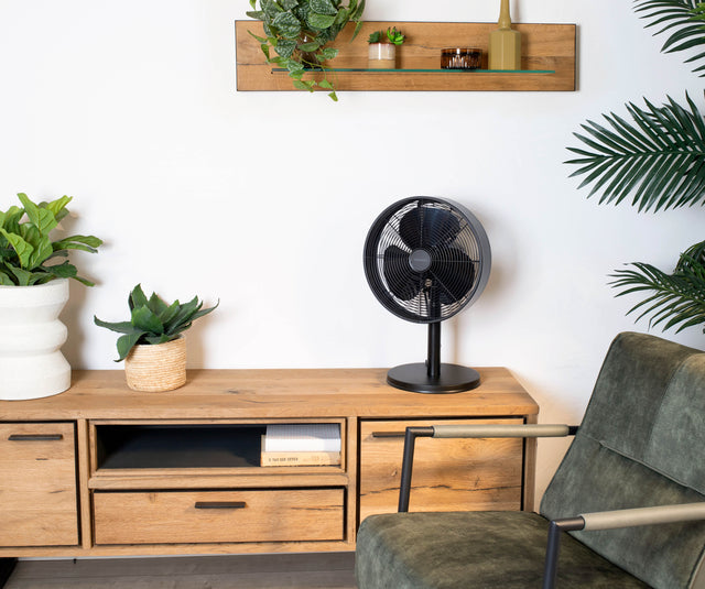 Tafelventilator Tomado met diameter 35 cm en retro design zwart - 7