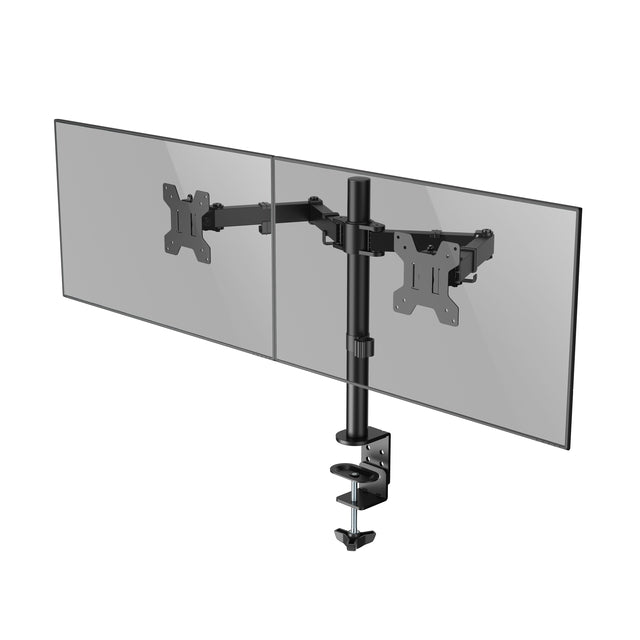 Dubbele monitorarm Quantore voor 2 schermen 17-27 inch zwart