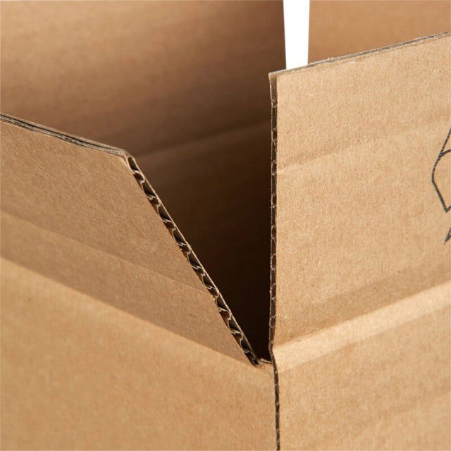 Vierkante verzendkoker 610x120x120mm bruin - 2