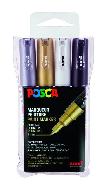 Verfstift Posca PC1MC EF 4 stuks assortiment