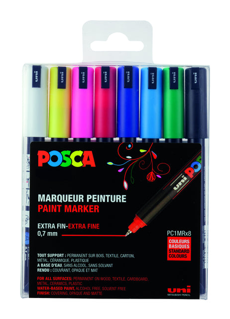 Posca PC1MR EF Assorti Set van 8 Fijne Verfstiften