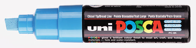 Posca PC8K B Schuin Lichtblauw Viltstift
