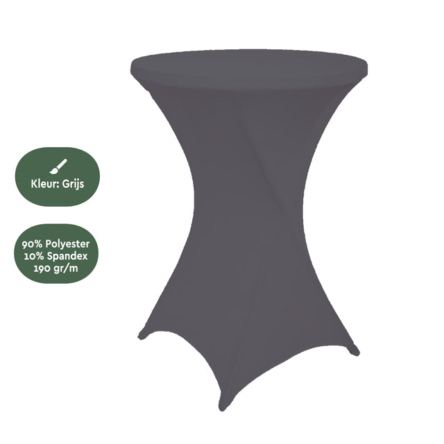BRASQ Statafel 80cm met tafelrok, antraciet - 3
