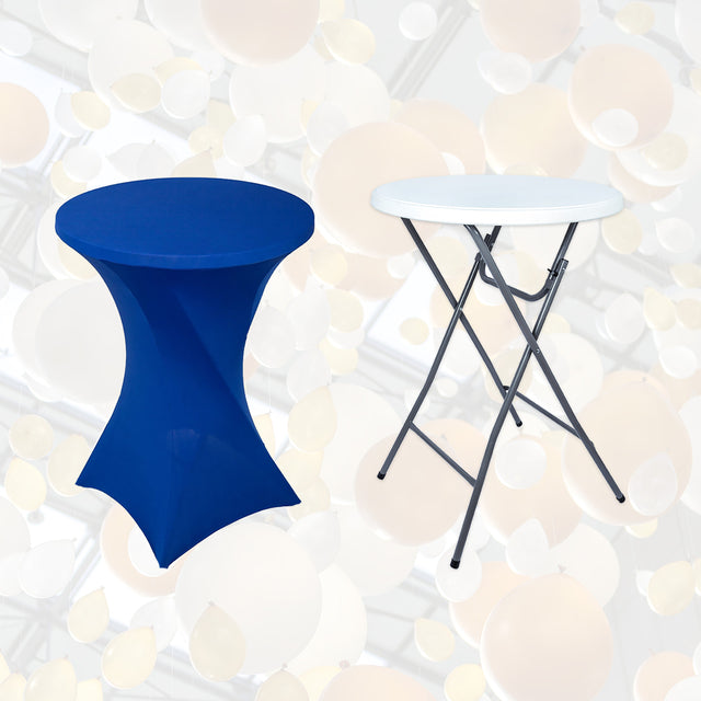 BRASQ Statafel 80cm met tafelrok, blauw - 4