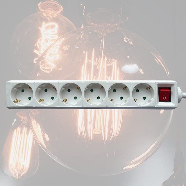 Stekkerdoos BRASQ 6-voudig met 3m kabel wit - 7