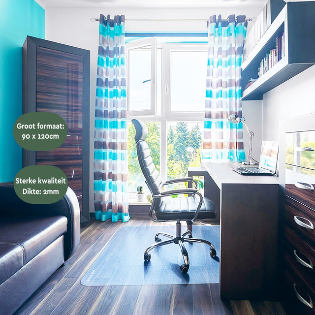 PVC Stoelmat voor Harde Vloeren 90x120cm - 8