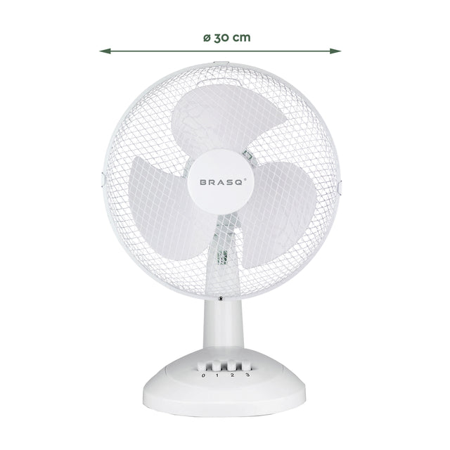 Tafelventilator BrasQ F400 met 30cm diameter wit - 2