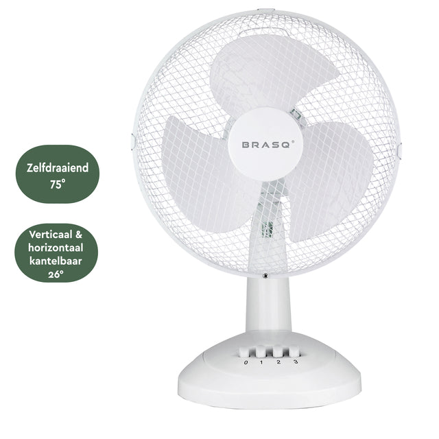 Tafelventilator BrasQ F400 met 30cm diameter wit - 6