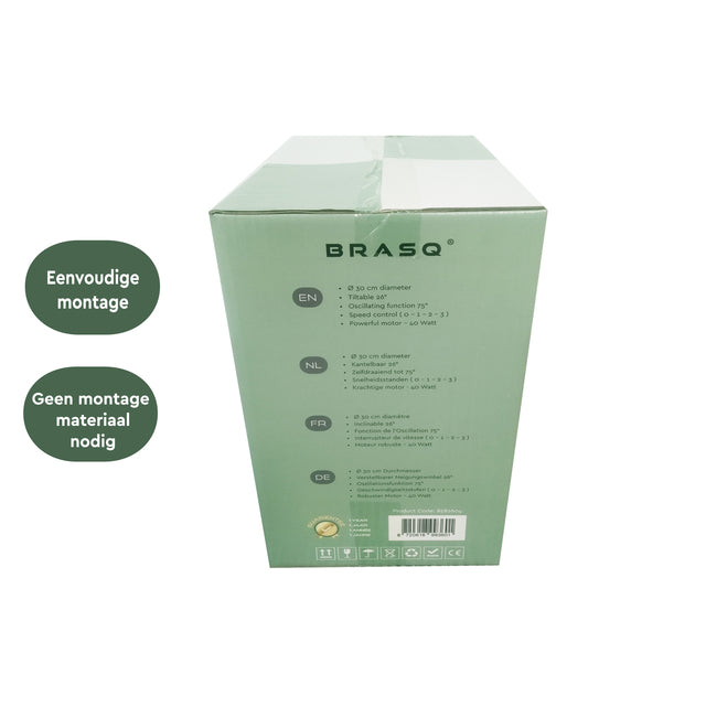 Tafelventilator BrasQ F400 met 30cm diameter wit - 9