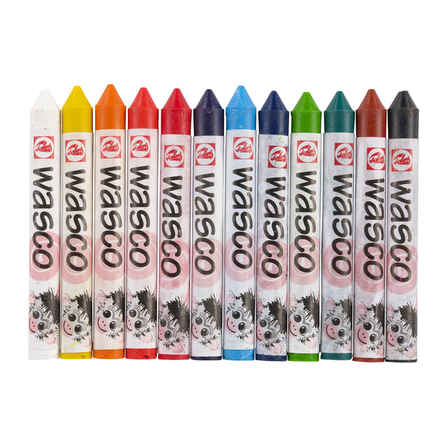 Talens Wasco Waskrijtset van 12 kleuren - 2