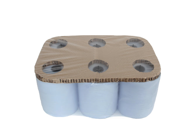 Handdoekrol Cleaninq Matic 2-laags 21cmx150m blauw 6 rollen - 2