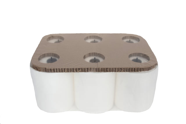 Handdoekrol Cleaninq Matic B 2-laags 21cmx150m wit 6 rollen - 2