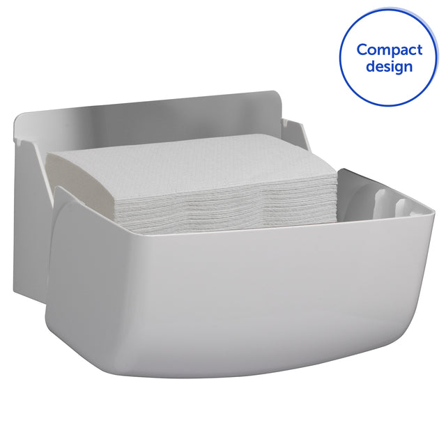 Aquarius mini handdoekdispenser wit voor kleine ruimtes - 3