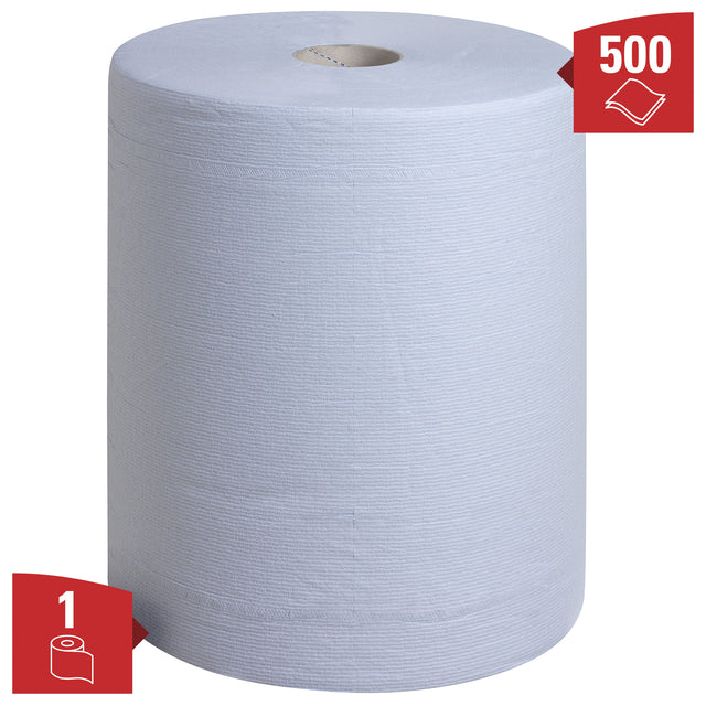 Poetsrol WypAll L20 325mmx190m 500 vellen Blauw - 2