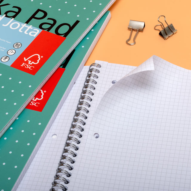 Collegeblok Pukka Jotta A4 met 5x5 lijnen, 200 pagina's, gelinieerd - 4