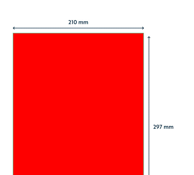 Rillprint Fluorrood 210x297mm Etiketten, 100st - 2