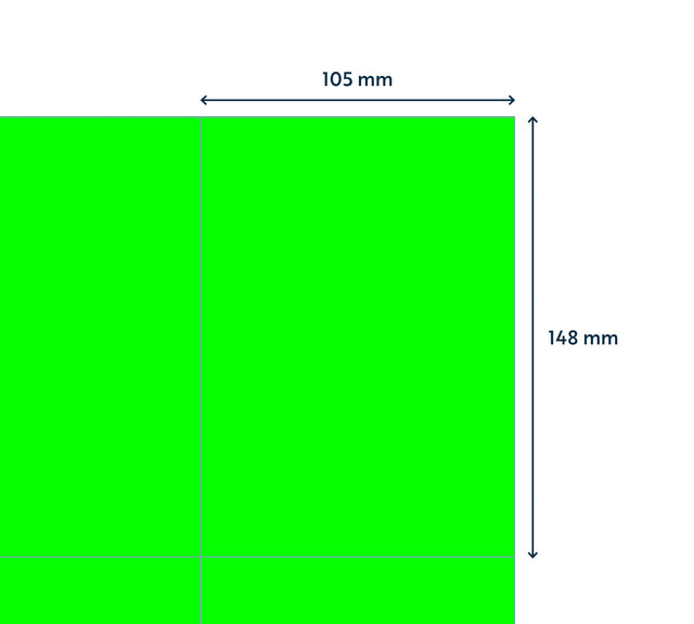 Rillprint Fluorgeen Etiketten 105x148mm, 400st - 2