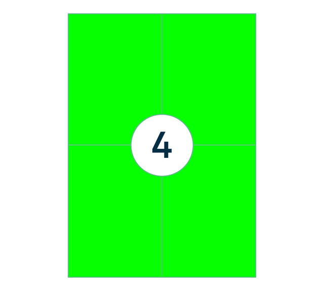 Rillprint Fluorgeen Etiketten 105x148mm, 400st - 3