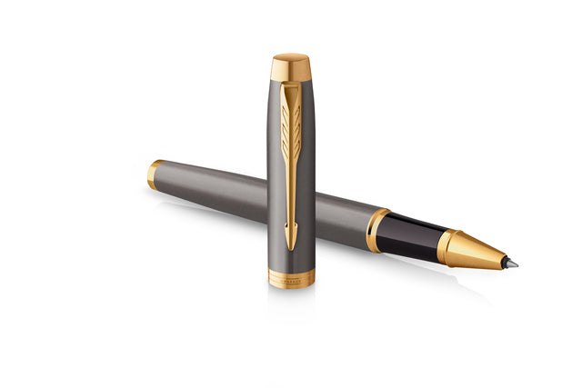 Parker IM Grey Collection GT Fijn Zilver-Goud - Klassieke Gelroller - 4