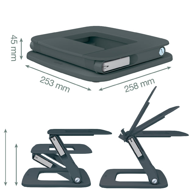 Leitz Ergo Multi-hoek Laptopverhoger, verstelbaar, van gerecycled plastic - 2