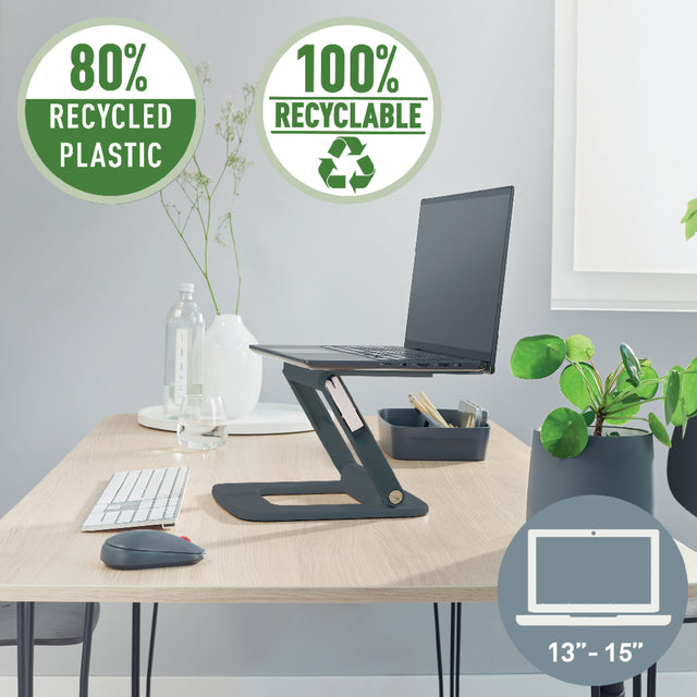 Leitz Ergo Multi-hoek Laptopverhoger, verstelbaar, van gerecycled plastic - 5