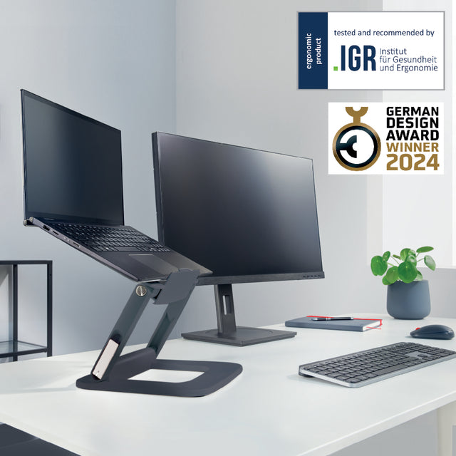 Leitz Ergo Multi-hoek Laptopverhoger, verstelbaar, van gerecycled plastic - 7