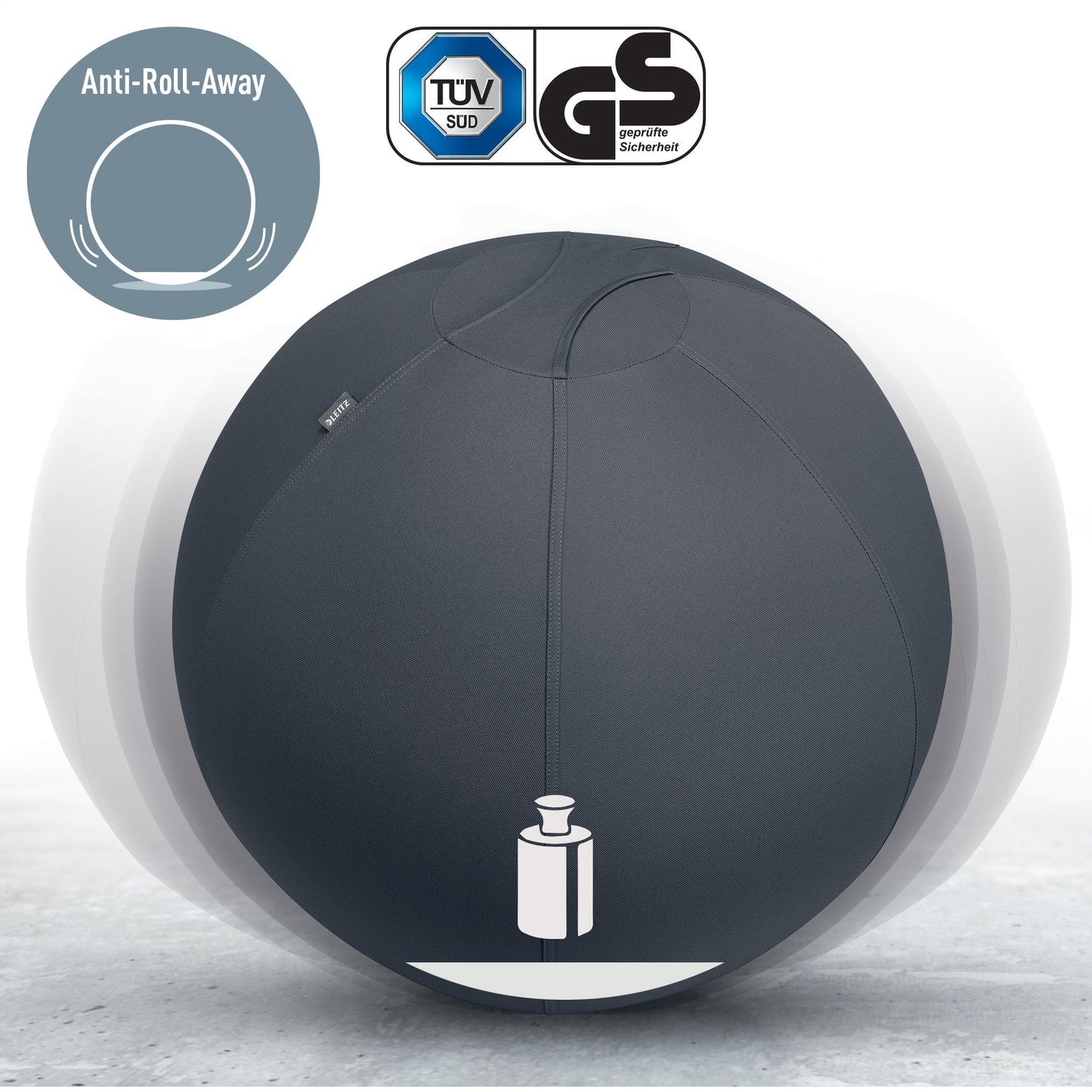 Actieve Zitbal Leitz Ergo 75cm Anti-rol Donkergroen - 3