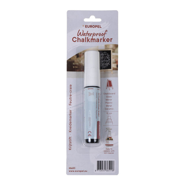 Krijtstift Europel watervast 15mm wit