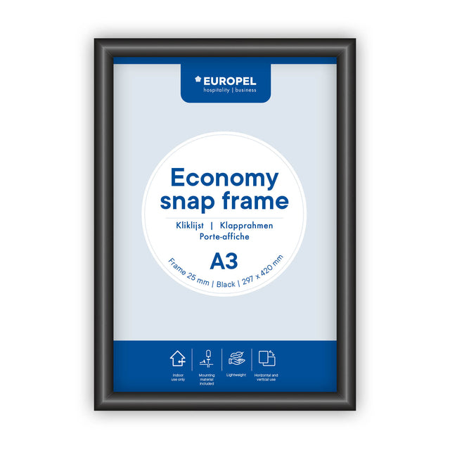 Kliklijst Europel Economy A3 zwart