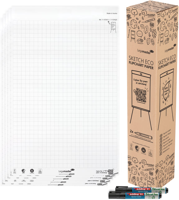 Flipoverpapier Legamaster Sketch ECO raster 5x20v