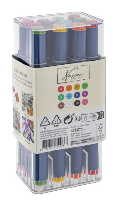 Nassau Alcoholmarkers Duo 12 stuks assorti voor creatieve projecten - 2