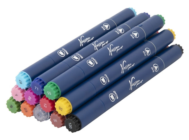 Nassau Alcoholmarkers Duo 12 stuks assorti voor creatieve projecten - 4