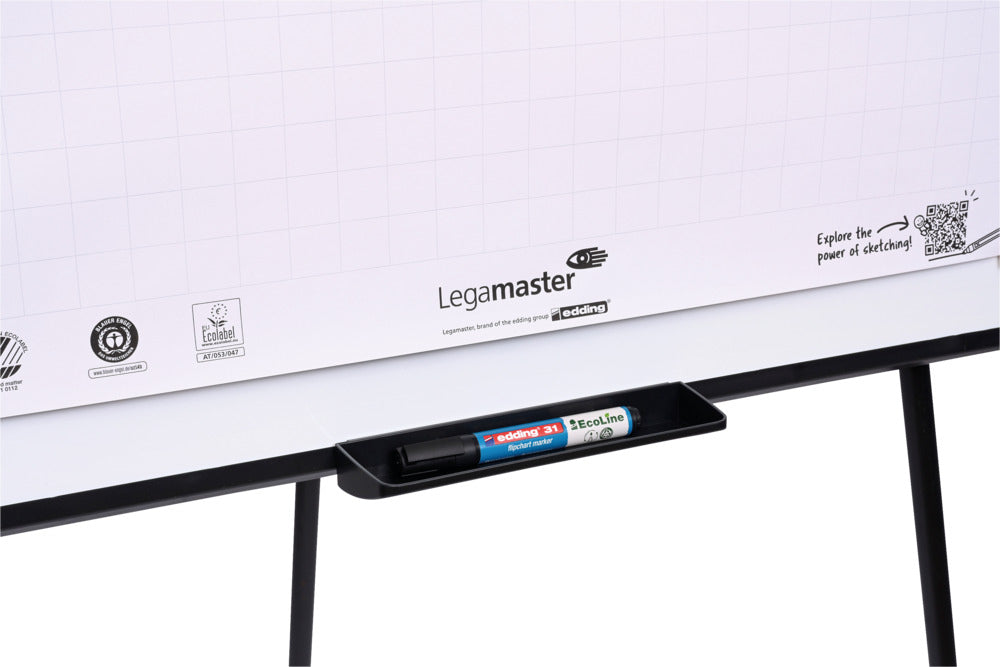 Mobiele flipover met driepoot en magnetisch whiteboardoppervlak - 3